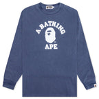 Overdye College L/S Tee - Navy
