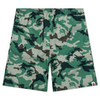 Woodland Camo Beach Shorts - Olive Drab