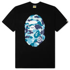 ABC Camo Big Ape Head Tee - Black/Blue