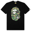 ABC Camo Big Ape Head Tee - Black/Green