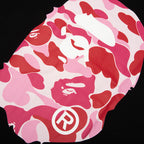 ABC Camo Big Ape Head Tee - Black/Pink