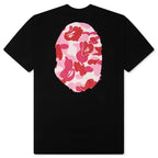 ABC Camo Big Ape Head Tee - Black/Pink