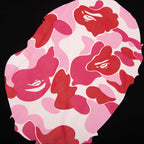 ABC Camo Big Ape Head Tee - Black/Pink