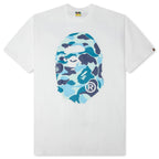 ABC Camo Big Ape Head Tee - White/Blue