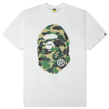ABC Camo Big Ape Head Tee - White/Green