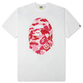 ABC Camo Big Ape Head Tee - White/Pink