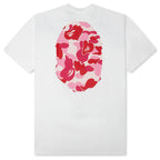 ABC Camo Big Ape Head Tee - White/Pink
