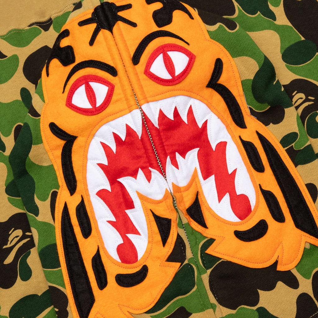 Abc Camo Tiger Full Zip Hoodie - Green