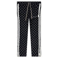 Abc. Diamond Chain Stitch Quilted Wool Zipper Breakaway Pants - Navy