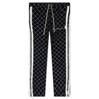 Abc. Diamond Chain Stitch Quilted Wool Zipper Breakaway Pants - Navy