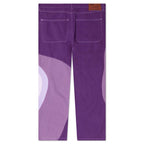 Abstract Wave Pants - Purple