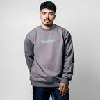 Academy Crewneck - Agate Grey/Bosphorus