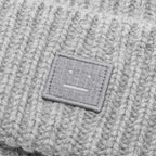 Kid's Ribbed Beanie Hat - Grey Melange
