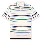 adidas Originals x Wales Bonner Knit Polo - Wonder White/Green/Blue Bird