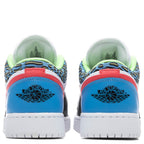 Air Jordan 1 Low CD (GS) - Black/Lt Fusion Red/White