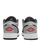 Air Jordan 1 Low SE (GS) - White/Fire Red/Black/Matte Silver