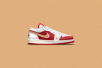 Air Jordan 1 Low SE (GS) - White/Metallic Gold/University Red