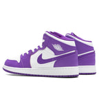 Air Jordan 1 Mid (GS) - Purple Venom/White