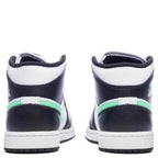 Air Jordan 1 Mid - White/Green Glow/Black