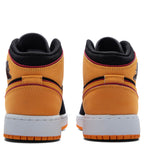 Air Jordan 1 Mid SE (GS) - Black/Vivid Orange/Cardinal Red