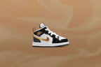 Air Jordan 1 Mid SE (TD) 'Black Gold' - Black/Metallic Gold/White