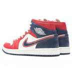 Women's Air Jordan 1 Mid SE - Gym Red/Midnight Navy/Sail/Light Iron Ore