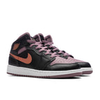 Air Jordan 1 Mid SE (GS) - Black/Sky J Orange/Sky J Mauve