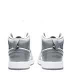 Air Jordan 1 Mid SE (PS) - White/Cool Grey/Medium Grey
