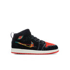 Air Jordan 1 Mid SE (PS) "Siempre Familia" - Black/Chile Red