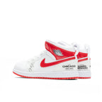 Air Jordan 1 Mid SS (PS) - White/University Red