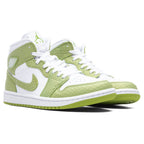 Women's Air Jordan 1 Mid SE - White/Vivid Green/White