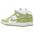 Women's Air Jordan 1 Mid SE - White/Vivid Green/White