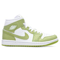 Women's Air Jordan 1 Mid SE - White/Vivid Green/White