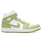 Women's Air Jordan 1 Mid SE - White/Vivid Green/White