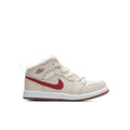 Air Jordan 1 Mid Utility (TD) "Fleece" - Pearl White/Racer Blue/DK Driftwood