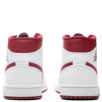 Women's Air Jordan 1 Mid - White/Pomegranate