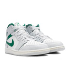 Air Jordan 1 Mid (GS) - Summit White/Pine Green/Pure Platinum