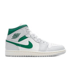 Air Jordan 1 Mid (GS) - Summit White/Pine Green/Pure Platinum