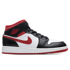 Air Jordan 1 Mid (GS) - White/Gym Red/Black