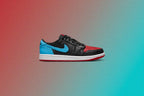 Women's Air Jordan 1 Retro Low OG - Black/Dark Powder Blue/Gym Red