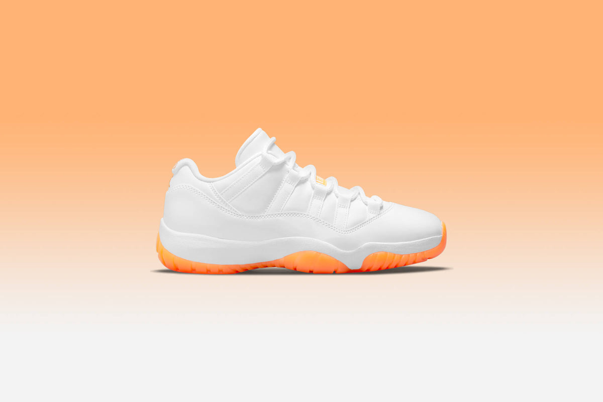 Women's Air Jordan 11 Retro Low - White/Bright Citrus