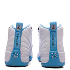 Air Jordan 12 Retro 'Melo' (GS) - White/University Blue/Metallic Silver