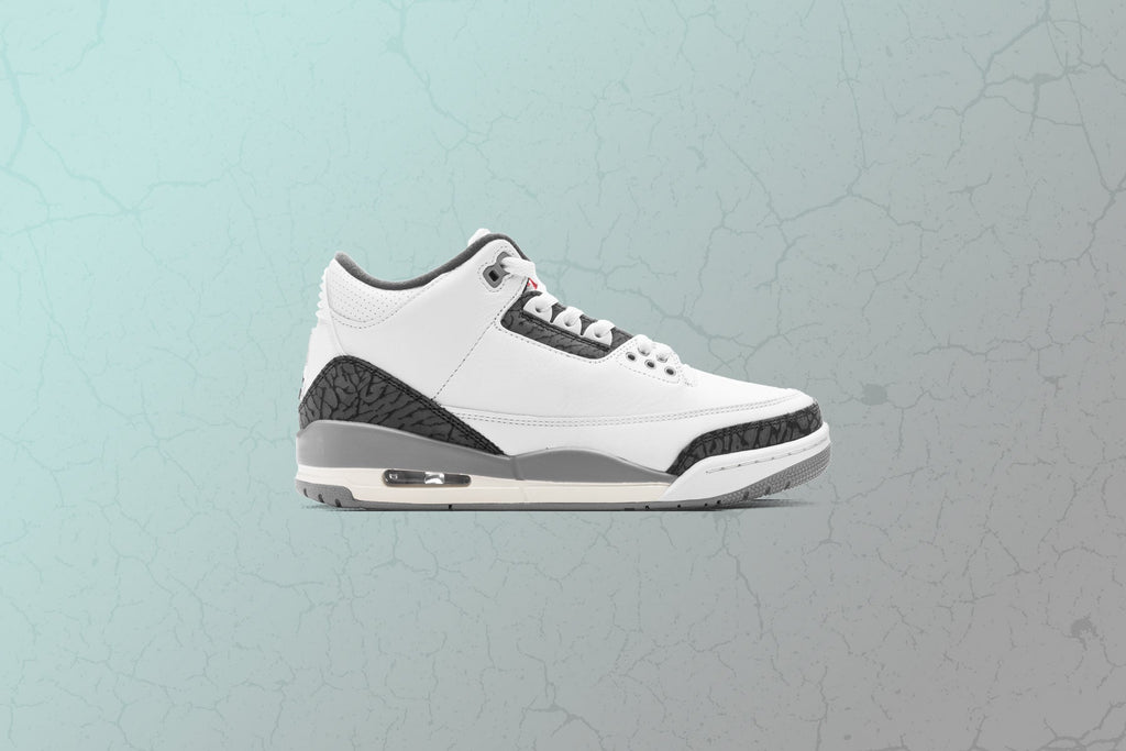 Air Jordan 3 Retro 'Grey Cement' - Summit White/Fire Red/Cement Grey
