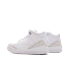 Air Jordan 3 Retro 'Pure Money' (PS) - White/Metalic Silver