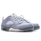 Women's Air Jordan 5 Retro Low - Indigo Haze/Fire Red/Metallic Silver