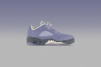 Women's Air Jordan 5 Retro Low - Indigo Haze/Fire Red/Metallic Silver