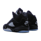 Air Jordan 5 Retro OG 'Black Metallic Reimagined' (GS) - Black/White/Metallic Silver/Fire Red