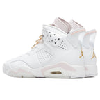 Women's Air Jordan 6 Retro 'Gold Hoops' - White/Metallic Gold