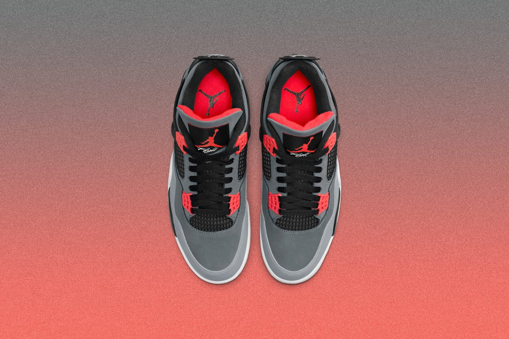 Air Jordan 4 Retro 'Infrared' - Dark Grey/Infrared 23/Black Cement Grey