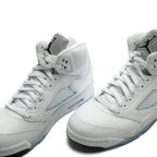 Air Jordan 5 Retro 'White Metallic' - White/Black/Metallic Silver